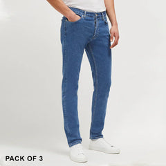 Men's Slim Stretchable Jeans Pack of 3