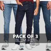Men's Slim Stretchable Jeans Pack of 3