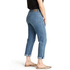 lvs women modern slim straight cuffed light blue stretchable jeans