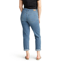 lvs women modern slim straight cuffed light blue stretchable jeans