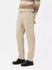 Men's Straight Fit Beige Color Jeans