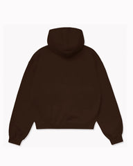 Oversize Dark Brown Plain Hoodie