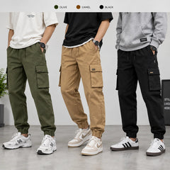 Six-Pocket Cargo Joggers | Overrun Factory Stock | Cotton Twill Stuff