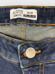 Men's Slim Fit Medium Blue Jeans