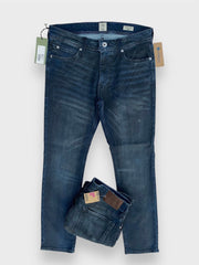 Men's Skinny Fit Vintage Blue Black Jeans