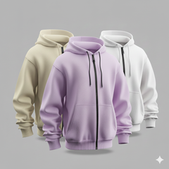 Pack of 3 Zipper Hoodie
