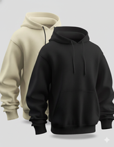 Pack of 2 Plain Hoodie