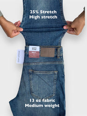 Men's Straight Fit Vintage Medium Blue Jeans