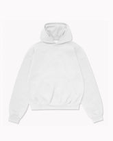 Oversize White Plain Hoodie