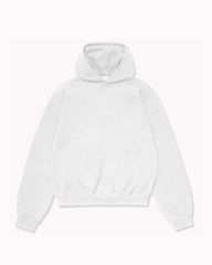 Oversize White Plain Hoodie