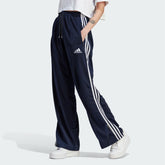 Navy Blue Straight/Loose Bottom side stripe with ankle zip trouser for women