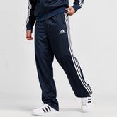 Navy Blue Straight/Loose Bottom side stripe with ankle zip trouser for men