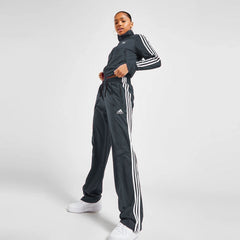 Straight/Loose Bottom grey side stripe with ankle zip trouser for women