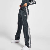 Straight/Loose Bottom grey side stripe with ankle zip trouser for women