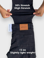 Men's Slim Fit Diamond Black Cargo Jean DL4276-A