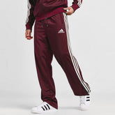 Maroon Straight/Loose Bottom side stripe with ankle zip trouser for men