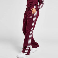 Straight/Loose Bottom maroon side stripe with ankle zip trouser for women