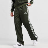 Olive Green Straight/Loose Bottom side stripe with ankle zip trouser for men