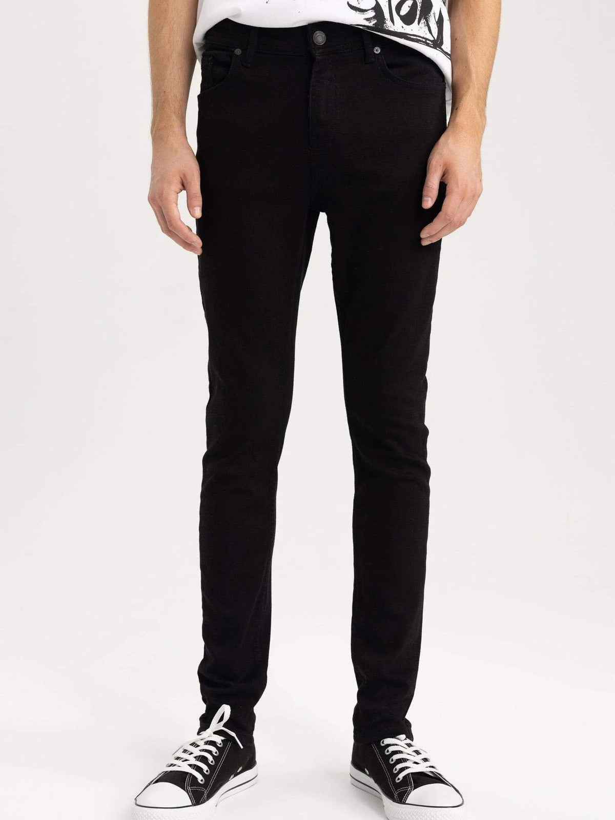 Men's Super Skinny Fit Black Jeans