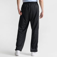 Black Straight/Loose Bottom side stripe with ankle zip trouser for men