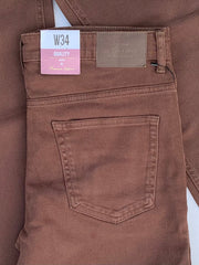 Men's Straight Fit Dark Brown Jeans