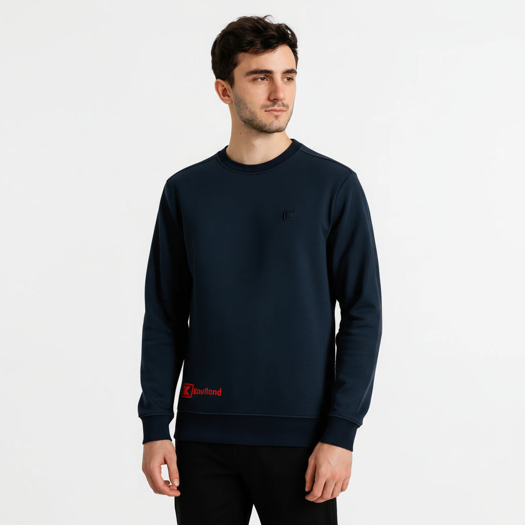 Kaufland Premium Crewneck Sweatshirt with Minimal Embroidered Detail