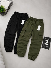 Pack of 2 Six-Pocket Cargo Joggers | Overrun Factory Stock | Cotton Twill