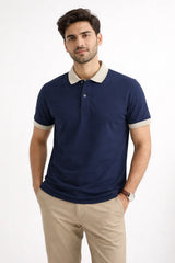 Signature Contrast Export Collar Polo Shirt