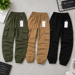 Six-Pocket Cargo Joggers | Overrun Factory Stock | Cotton Twill Stuff