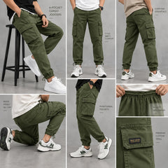 Six-Pocket Cargo Joggers | Overrun Factory Stock | Cotton Twill Stuff