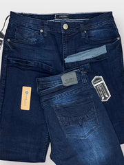 Men's Slim Fit Dark Blue Jeans