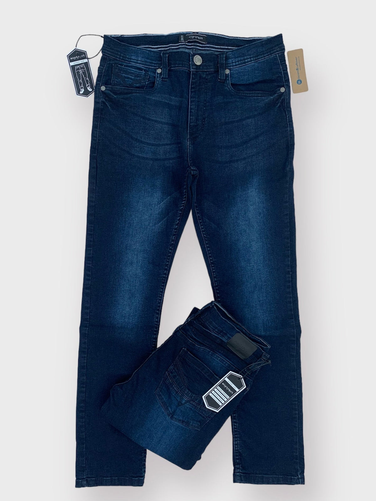 Men's Slim Fit Dark Blue Jeans