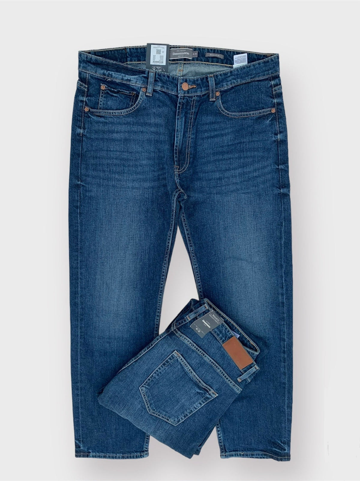 Men's Regular Fit Medium Blue Jeans