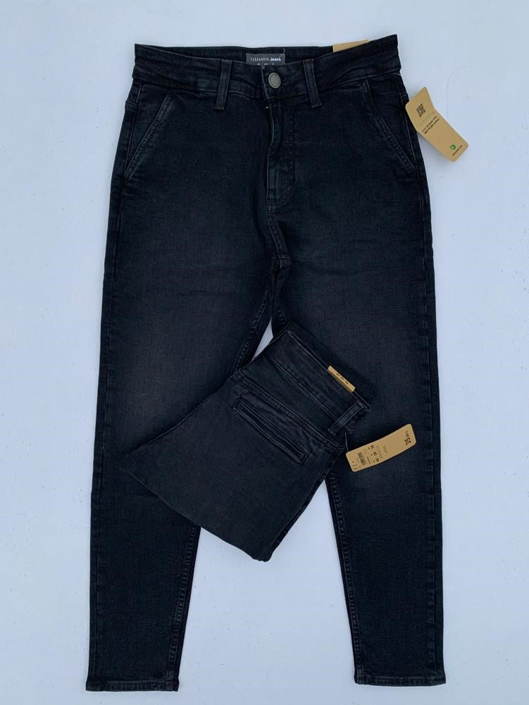 Men's Slim Taper Fit Dark Grey Jeans DL4147