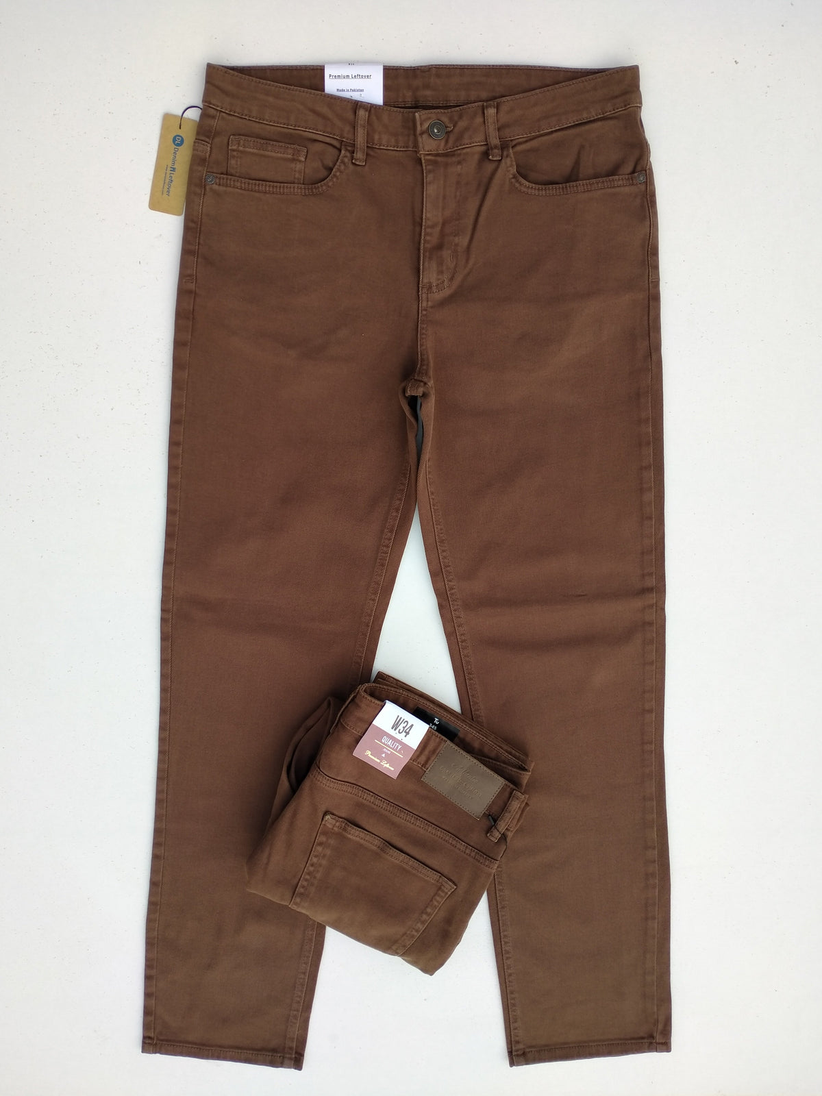 Men's Straight Fit Dark Brown Jeans