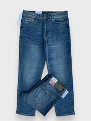 Men's Straight Fit Vintage Medium Blue Jeans