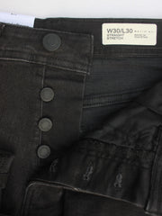 Men's Straight Fit Diamond Black Jeans DL4295