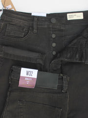 Men's Straight Fit Diamond Black Jeans DL4295