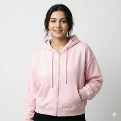 Girls DayDream Fleece Long-Sleeve Hooded Zip-Up Jacket - Pink