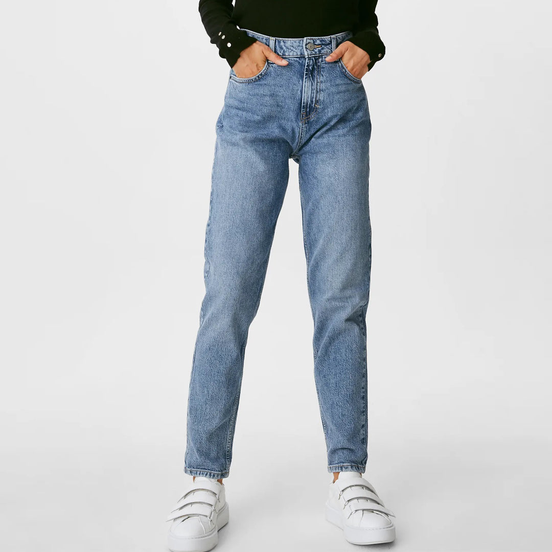 mustng straight leg dark blue relex fit ladies jeans