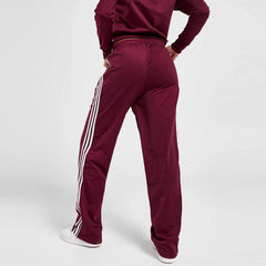 Straight/Loose Bottom maroon side stripe with ankle zip trouser for women