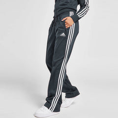 Straight/Loose Bottom grey side stripe with ankle zip trouser for women