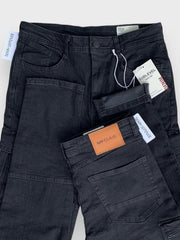 Men's Slim Fit Diamond Black Cargo Jean DL4276-A
